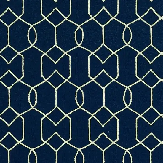 Uv Treated Polypropylene Navy Accent Rug Photo 7