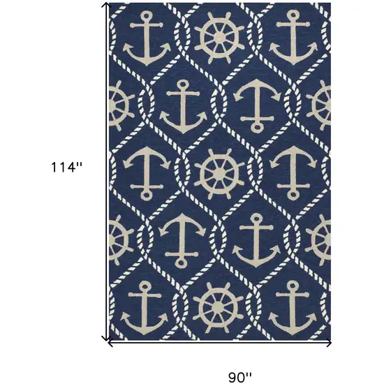 Uv Treated Polypropylene Navy Area Rug Photo 3