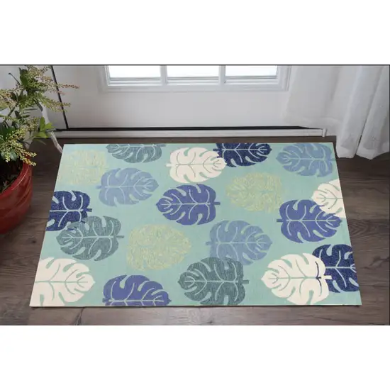 Turquoise Hand Tufted Area Rug Photo 9