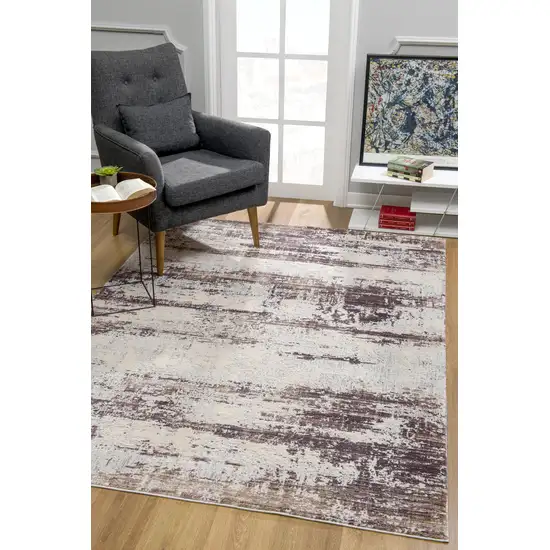 Violet Abstract Striations Area Rug Photo 3