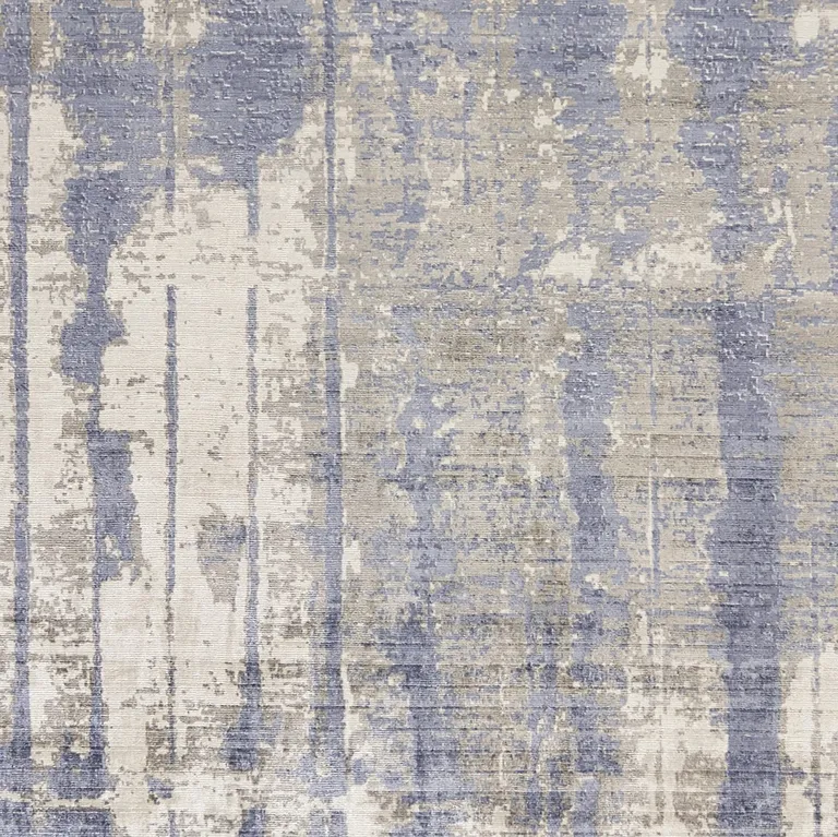 Viscose Grey or  Blue Area Rug Photo 2