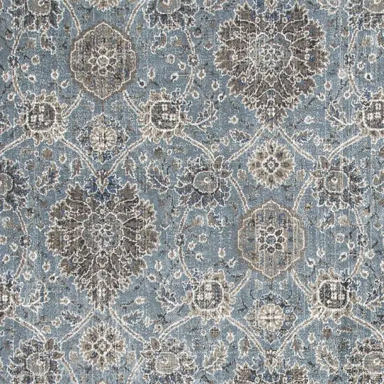 Viscose Ivory or Blue Accent Rug Photo 2