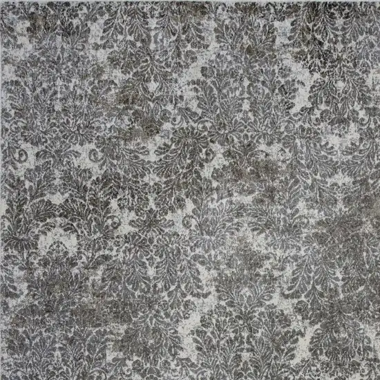 Ivory Damask Area Rug Photo 4