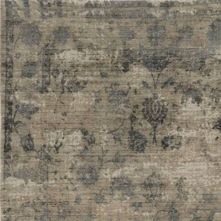 Viscose Sand or  Blue Area Rug Photo 3