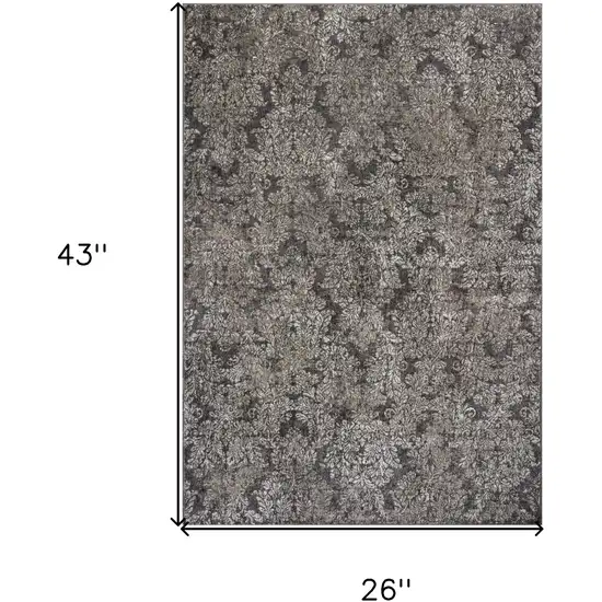 Viscose Taupe Or Sand Accent Rug Photo 3