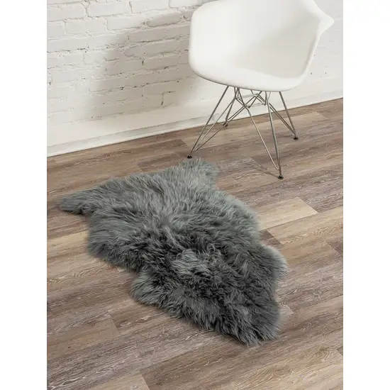 Warm Gray New Zealand Natural Sheepskin Rug Photo 5