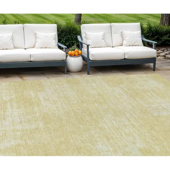 Wheat And Tan Abstract Washable Indoor Outdoor Area Rug Photo 1