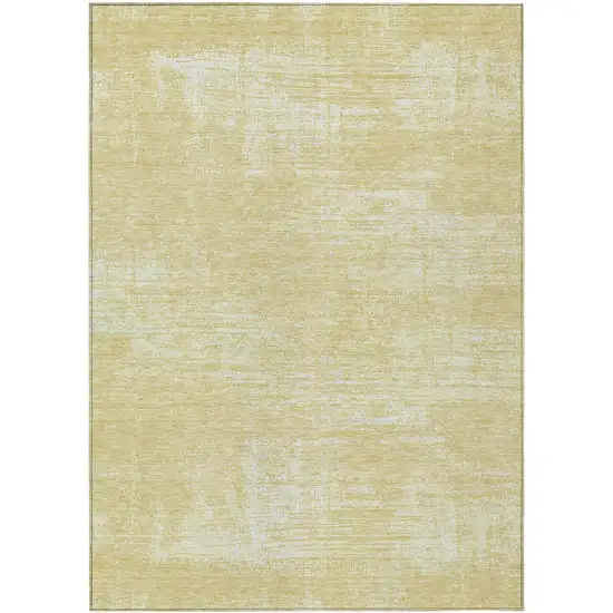 Wheat And Tan Abstract Washable Indoor Outdoor Area Rug Photo 2