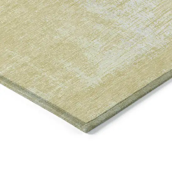 Wheat And Tan Abstract Washable Indoor Outdoor Area Rug Photo 5