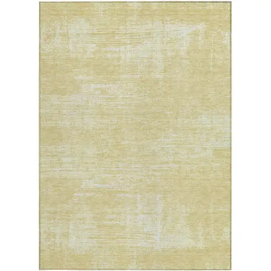 Wheat And Tan Abstract Washable Indoor Outdoor Area Rug Photo 7