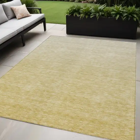 Wheat Gold And Tan Ombre Washable Indoor Outdoor Area Rug Photo 1