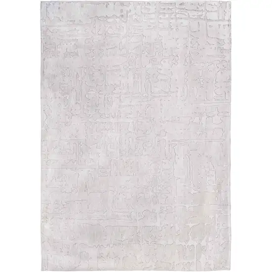 White Abstract Non Skid Area Rug Photo 6