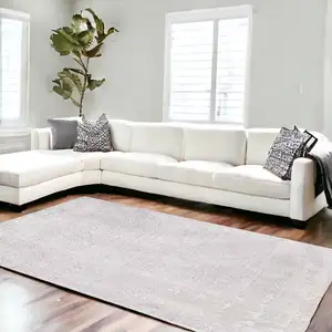 Photo of White Abstract Non Skid Area Rug