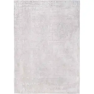 Photo of White Abstract Non Skid Area Rug