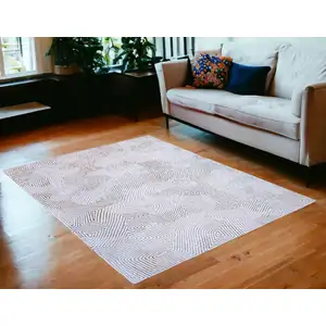 Photo of White Abstract Non Skid Area Rug