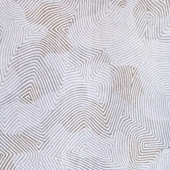 White Abstract Non Skid Area Rug Photo 6