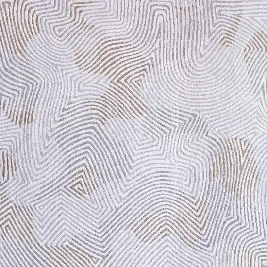 White Abstract Non Skid Area Rug Photo 6