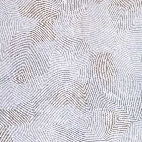 White Abstract Non Skid Area Rug Photo 6