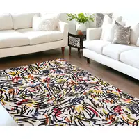 Photo of White Abstract Non Skid Area Rug