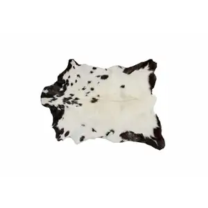 Photo of White And Black Calfskin - Area Rug