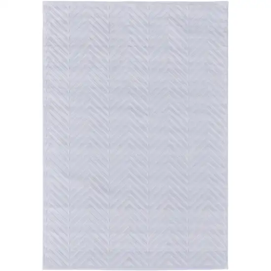 White Geometric Power Loom Area Rug Photo 1