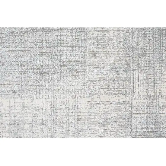 White Gray And Blue Abstract Stain Resistant Area Rug Photo 7