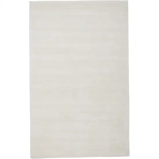 White Hand Woven Distressed Area Rug Photo 1