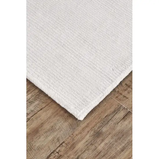 White Hand Woven Distressed Area Rug Photo 3