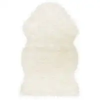 Photo of White  Natural Sheepskin Fur Area Rug