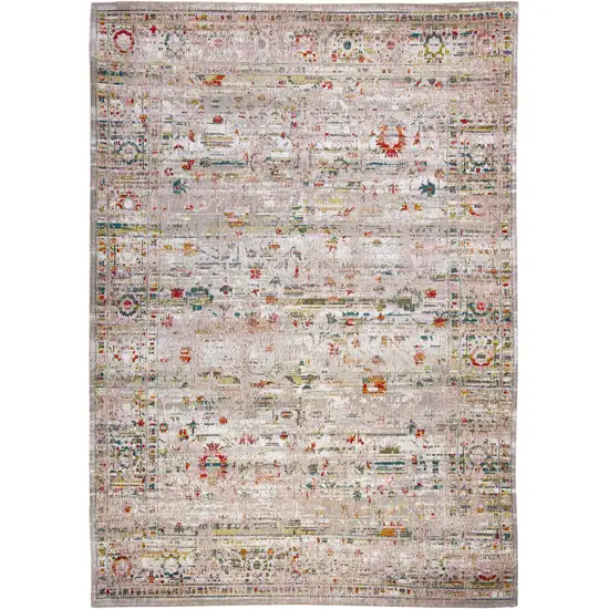 White Oriental Non Skid Area Rug Photo 2