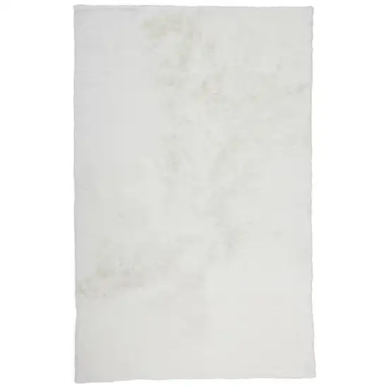 White Shag Area Rug Photo 2