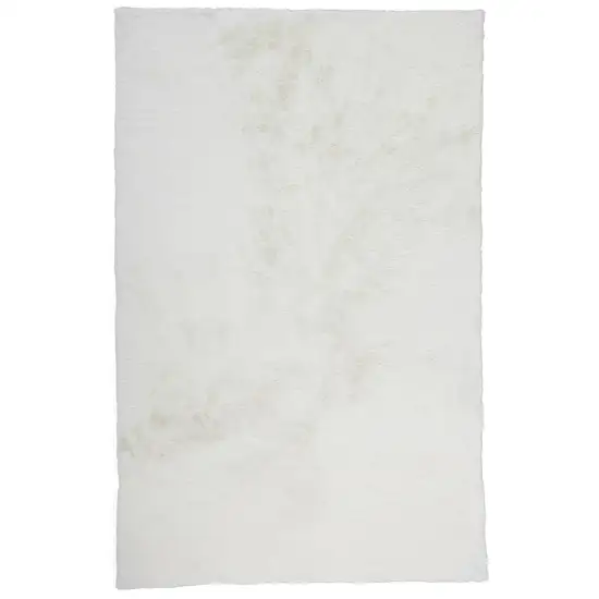 White Shag Area Rug Photo 1