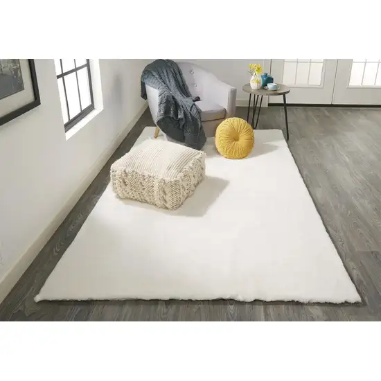 White Shag Area Rug Photo 6