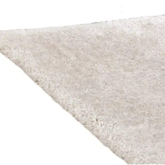 White Shag Hand Tufted Area Rug Photo 4