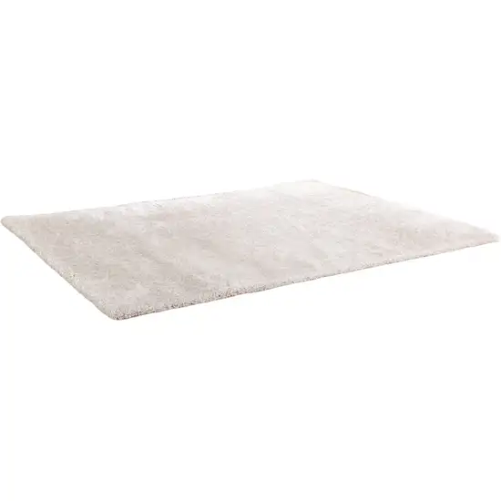 White Shag Hand Tufted Area Rug Photo 2