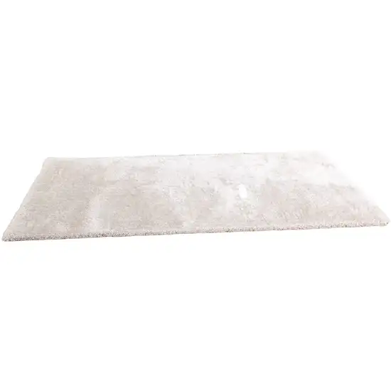 White Shag Hand Tufted Area Rug Photo 2