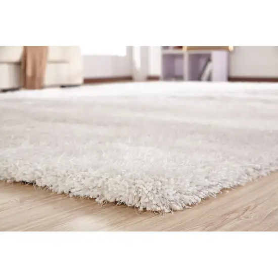 White Shag Hand Tufted Area Rug Photo 6