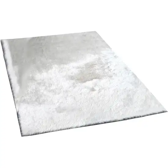 White Shag Hand Tufted Area Rug Photo 2