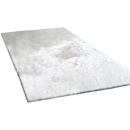 White Shag Hand Tufted Area Rug Photo 2