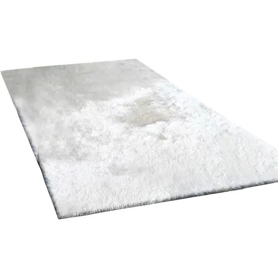 White Shag Hand Tufted Area Rug Photo 6