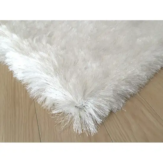 White Shag Hand Tufted Area Rug Photo 5