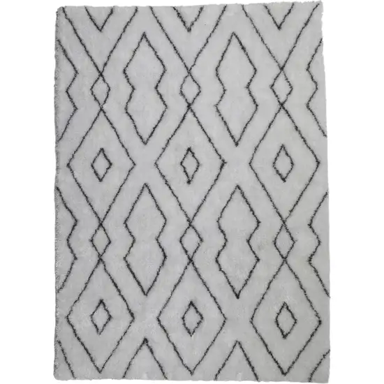 White Shag Hand Tufted Area Rug Photo 1