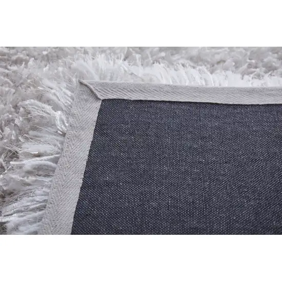 White Shag Hand Tufted Area Rug Photo 2