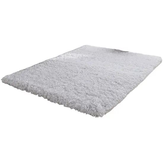 White Shag Hand Tufted Area Rug Photo 3