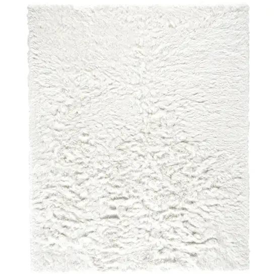 White Shag Hand Tufted Area Rug Photo 1