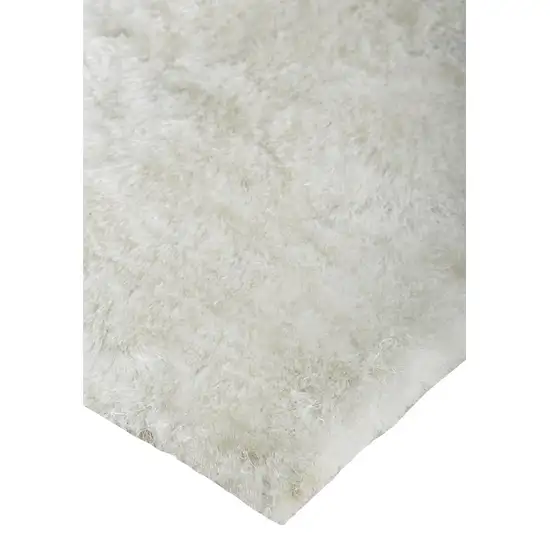 White Shag Tufted Handmade Area Rug Photo 3