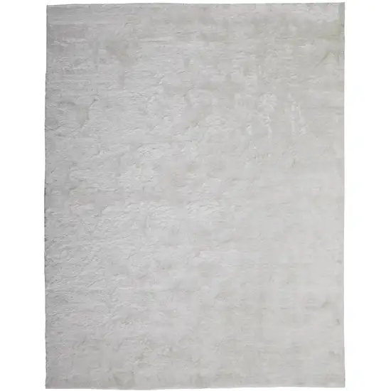 White Shag Tufted Handmade Area Rug Photo 1