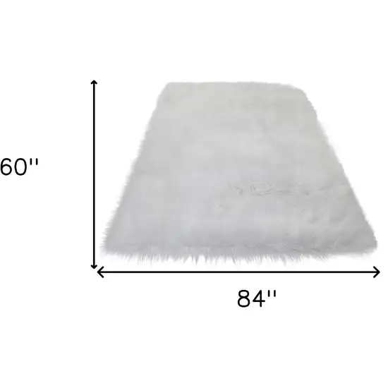 White Sheepskin Washable Area Rug Photo 8