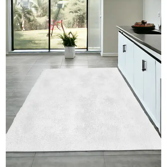 White Power Loom Area Rug Photo 1