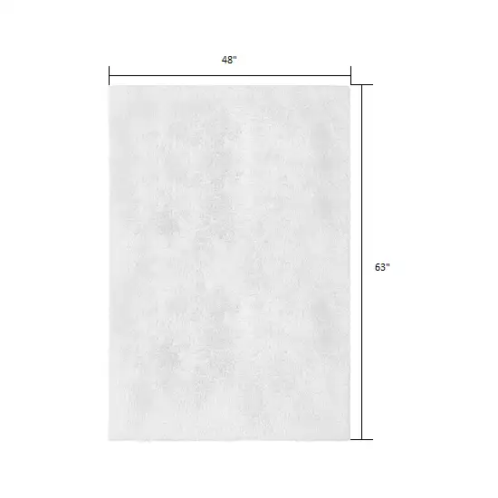 White Solid Modern Area Rug Photo 1